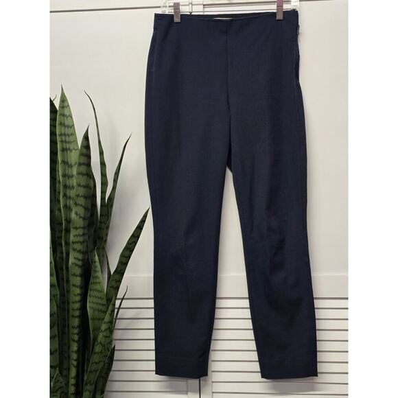 Everlane Women’s Size 6 The Bi-stretch work Pant Blue k Side Zip Cotton blend - Picture 2 of 5